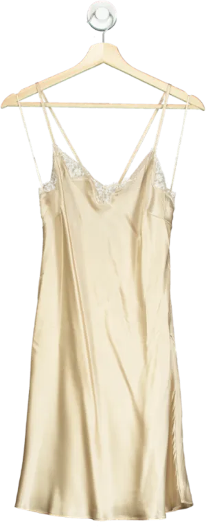 Triumph Beige Satin Slip Dress UK M