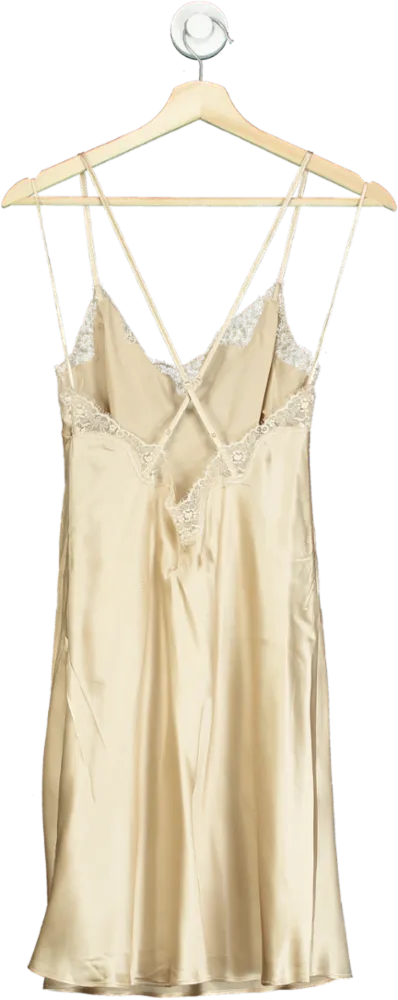 Triumph Beige Satin Slip Dress UK M