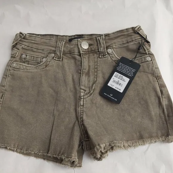 True Religion Brand Jeans Maisie High Rise Shorts Brindle NWT $129