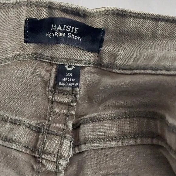 True Religion Brand Jeans Maisie High Rise Shorts Brindle NWT $129