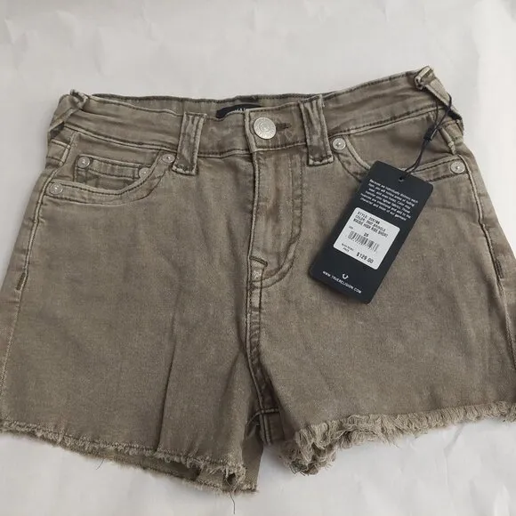True Religion Brand Jeans Maisie High Rise Shorts Brindle NWT $129