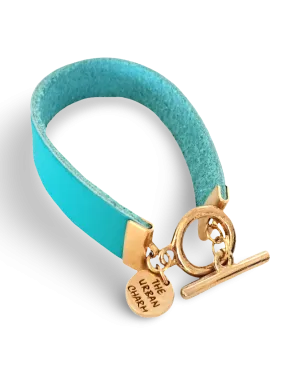 Turquoise Genuine Leather Color Band Bracelet