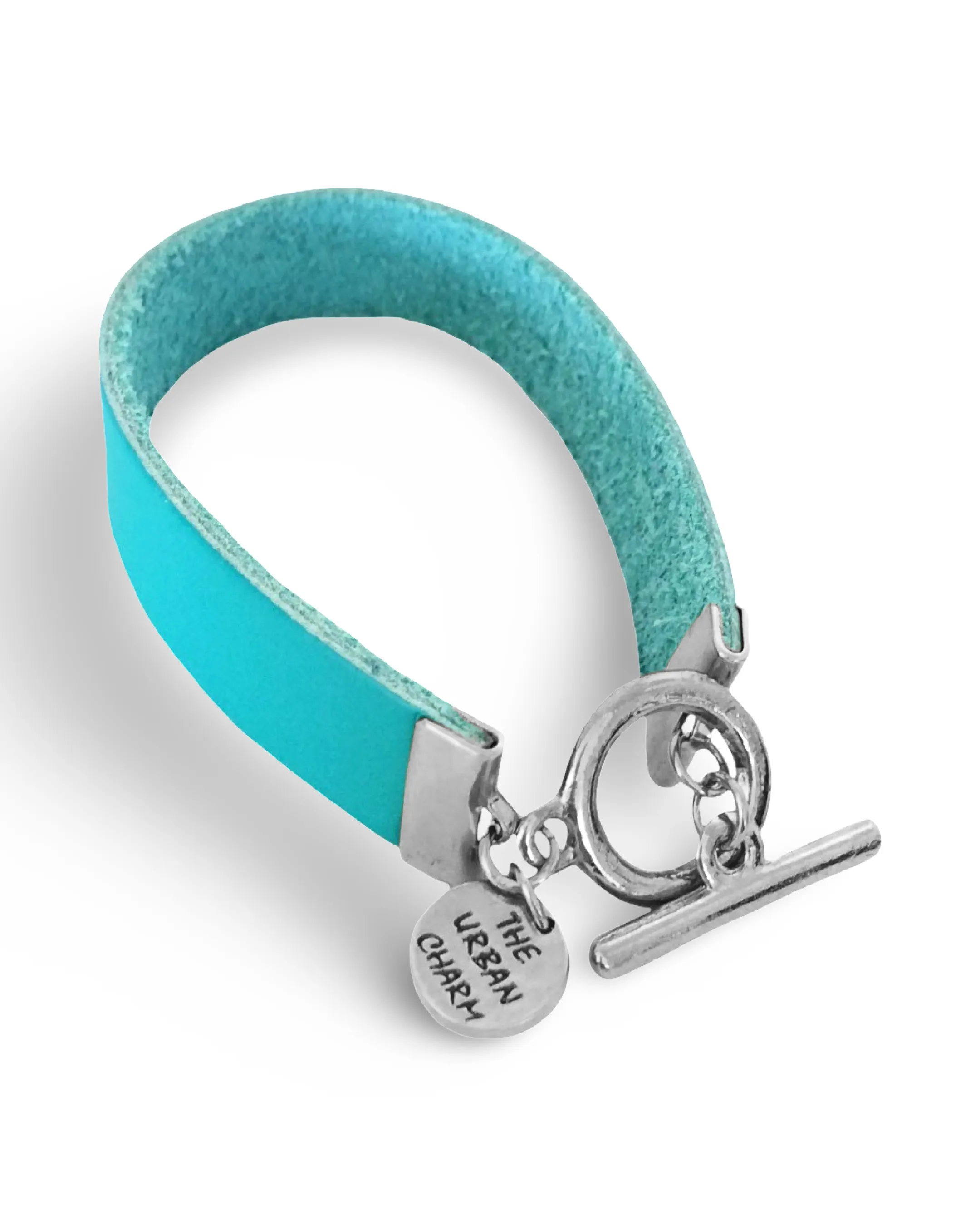 Turquoise Genuine Leather Color Band Bracelet