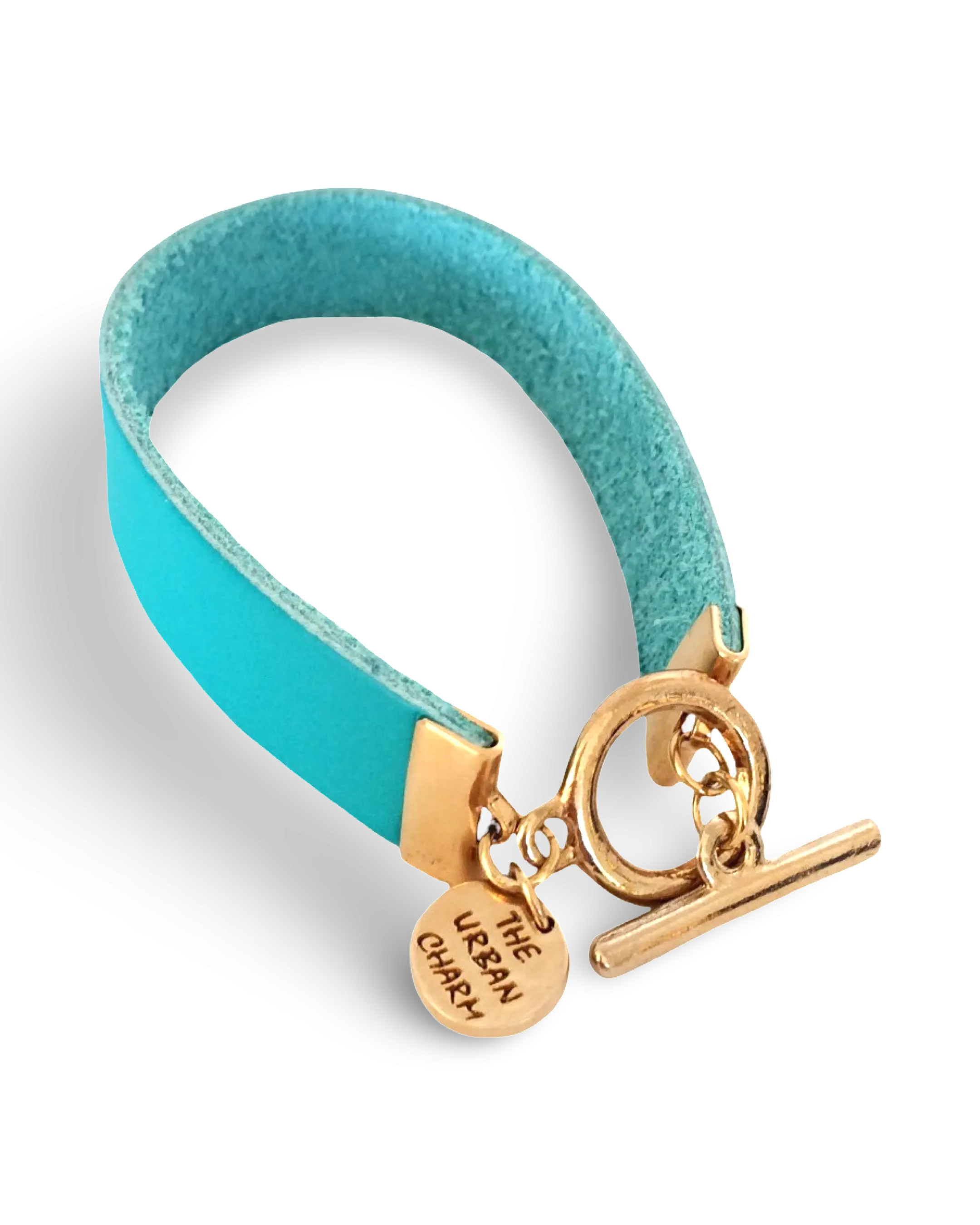 Turquoise Genuine Leather Color Band Bracelet