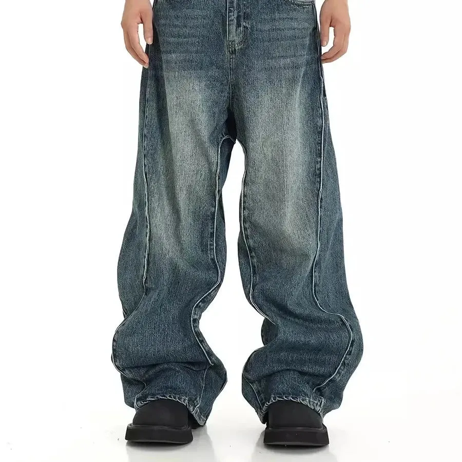 Twisted Seam Baggy Jeans