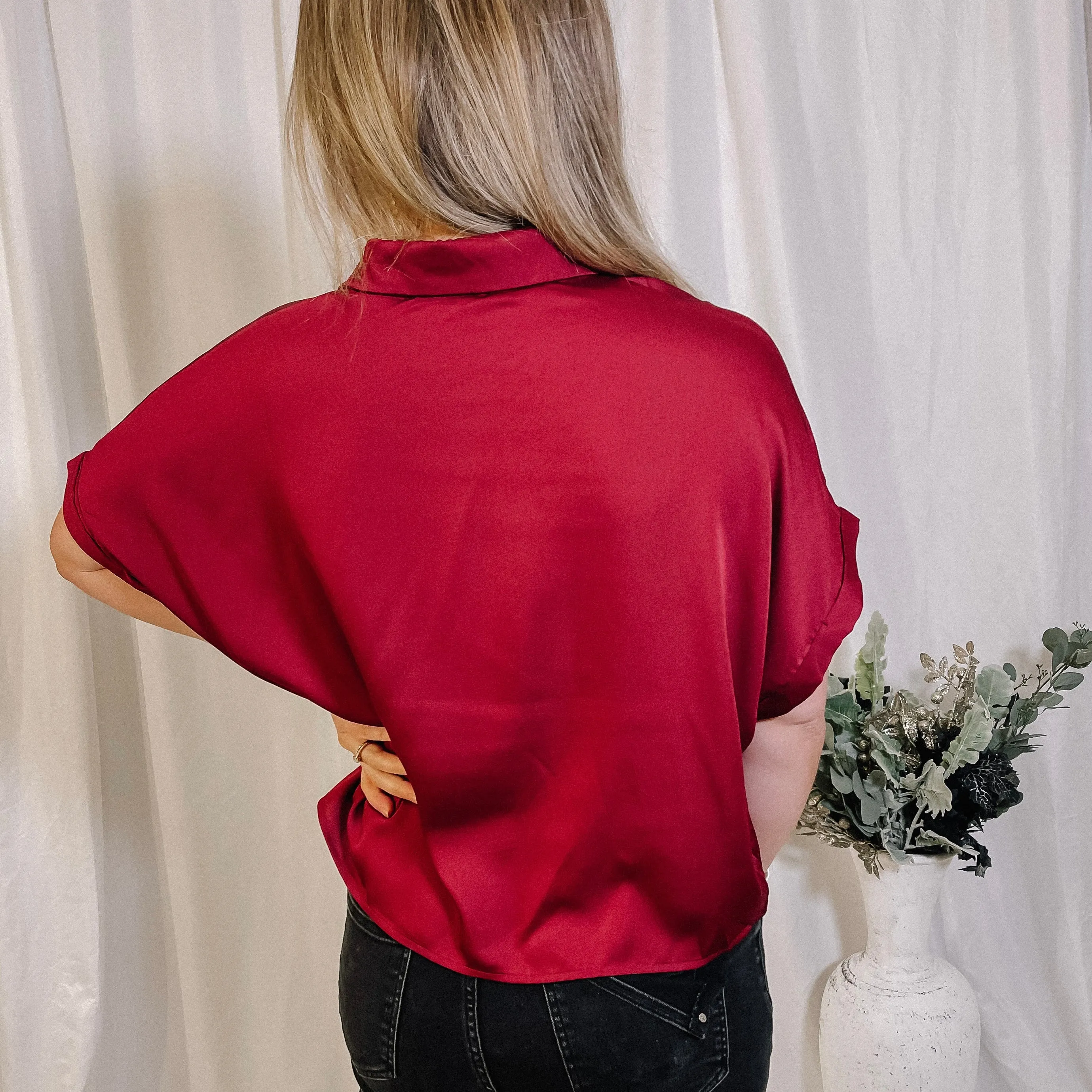Under The Mistletoe Button Up Top - LAST ONE