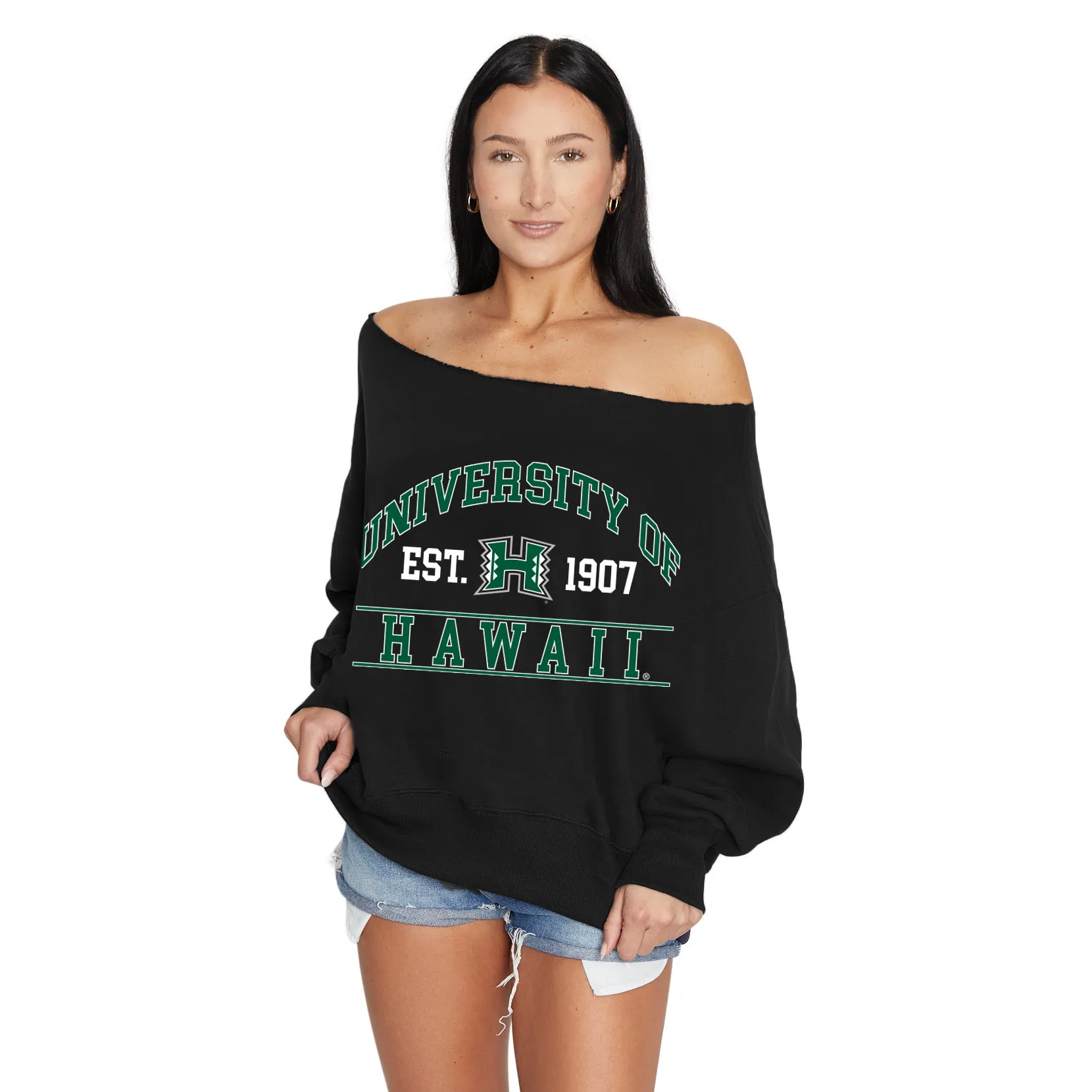 University of Hawaii Off the Shoulder Sweatshirt