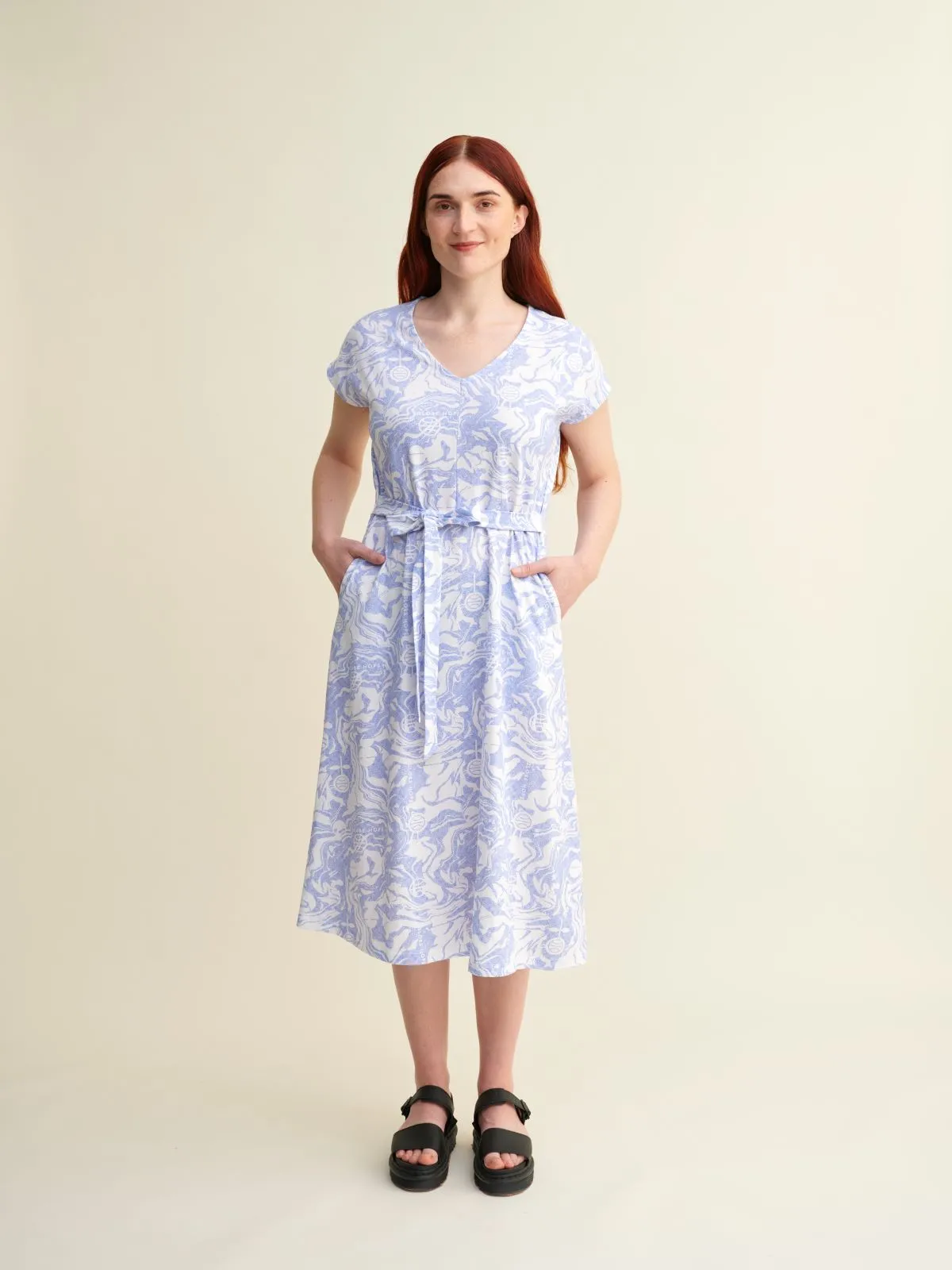 Unnukka Dress Blue And White