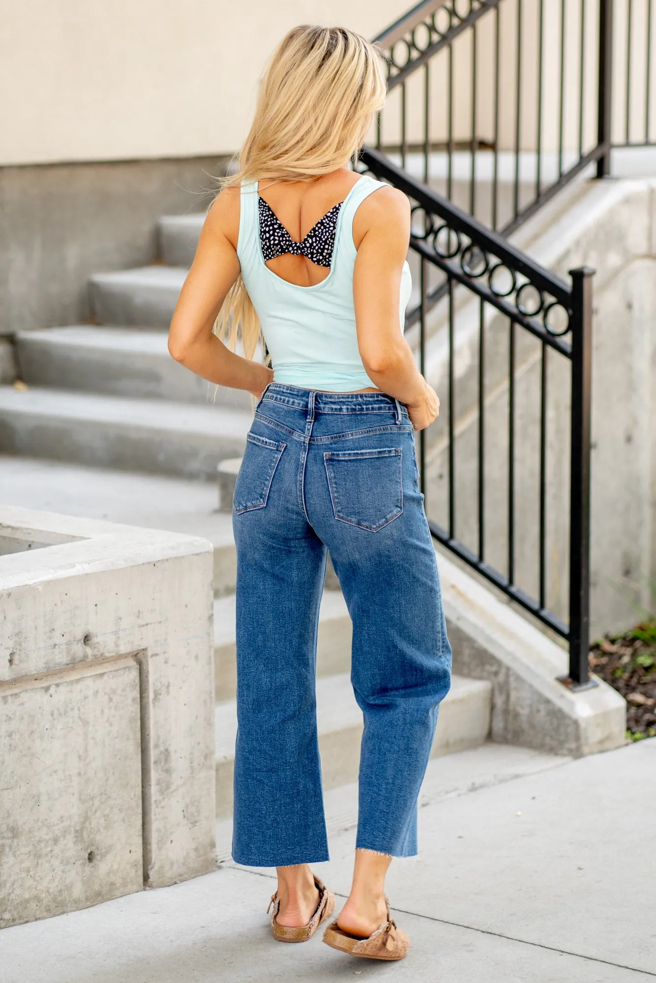 Upgraded High Rise Crop Wide Leg