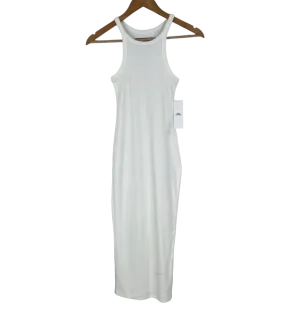 Urban Outfitters White Ribbed Sleeveless Midi Dress UK XL