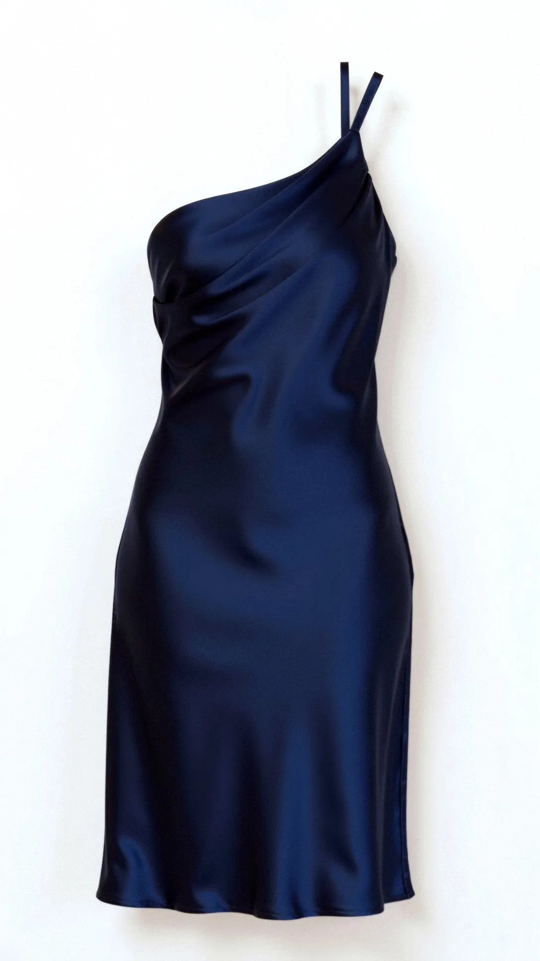 Ursa - Chic One Shoulder Woman's Midi Dress