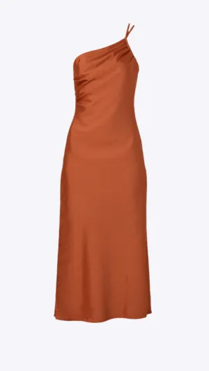 Ursa - Chic One Shoulder Woman's Midi Dress