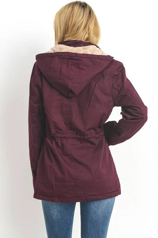 Utility Jacket w/ Faux Fur