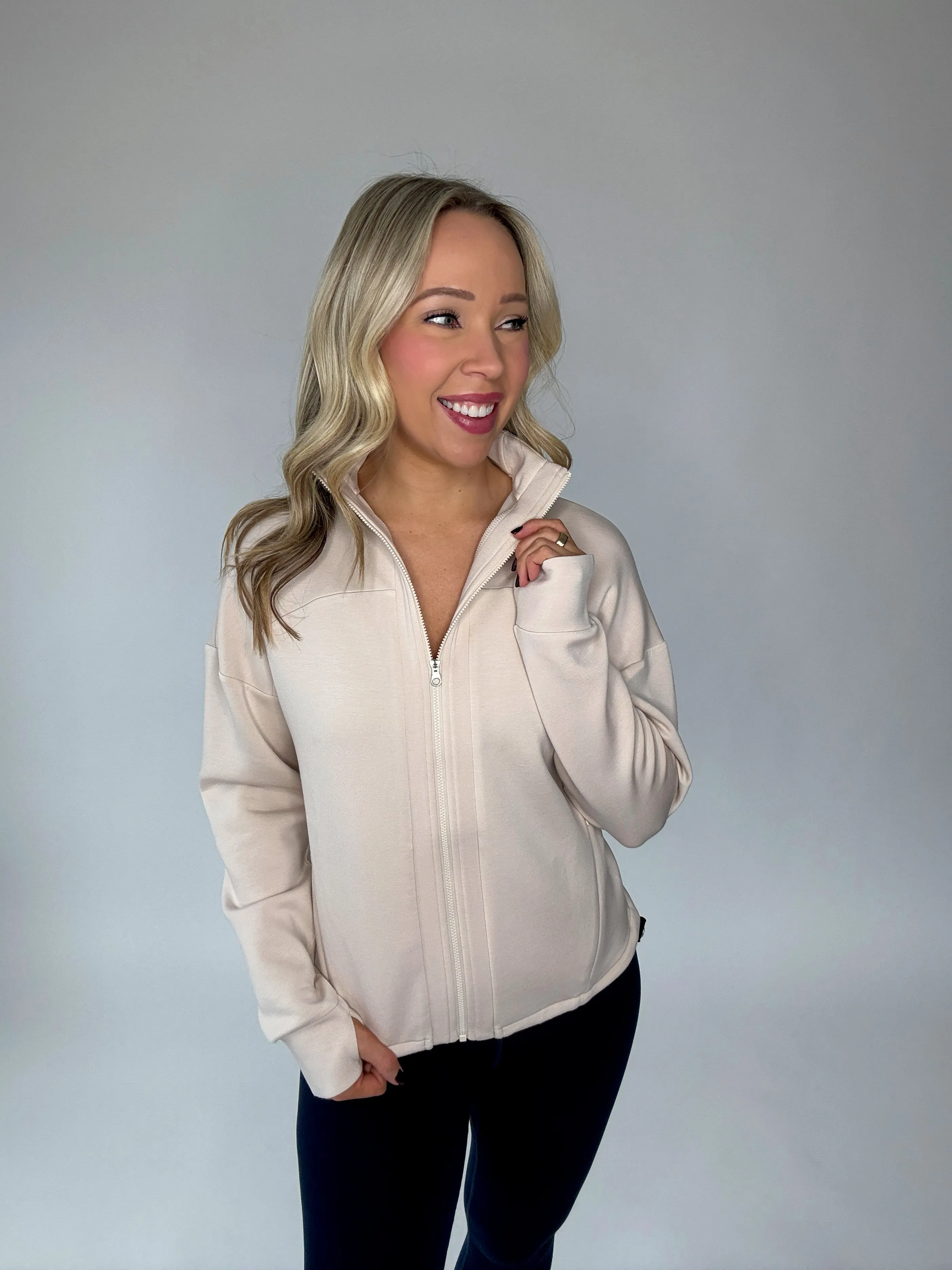 VARLEY Tayah Zip Through Midlayer - Silver Grey