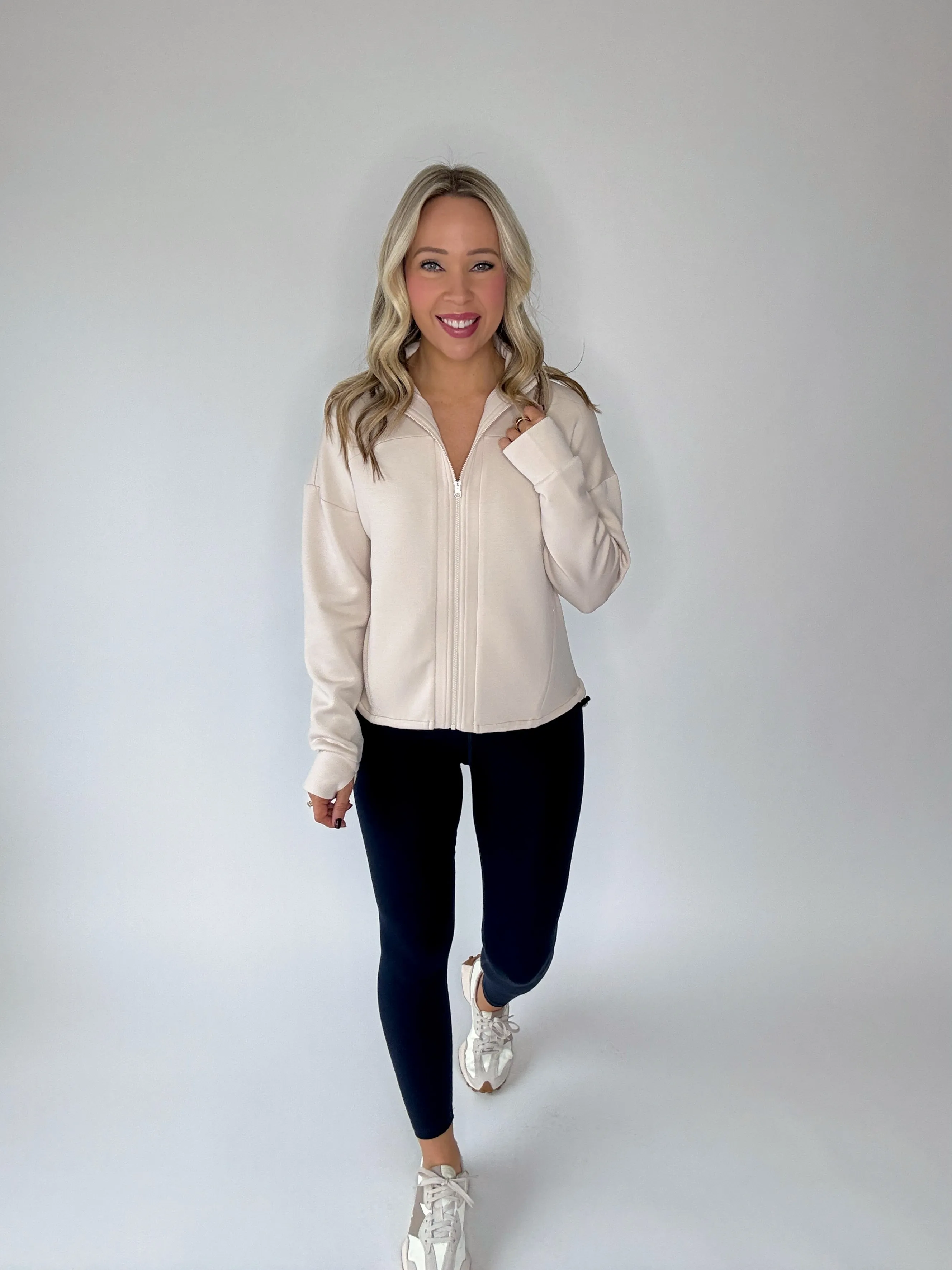VARLEY Tayah Zip Through Midlayer - Silver Grey