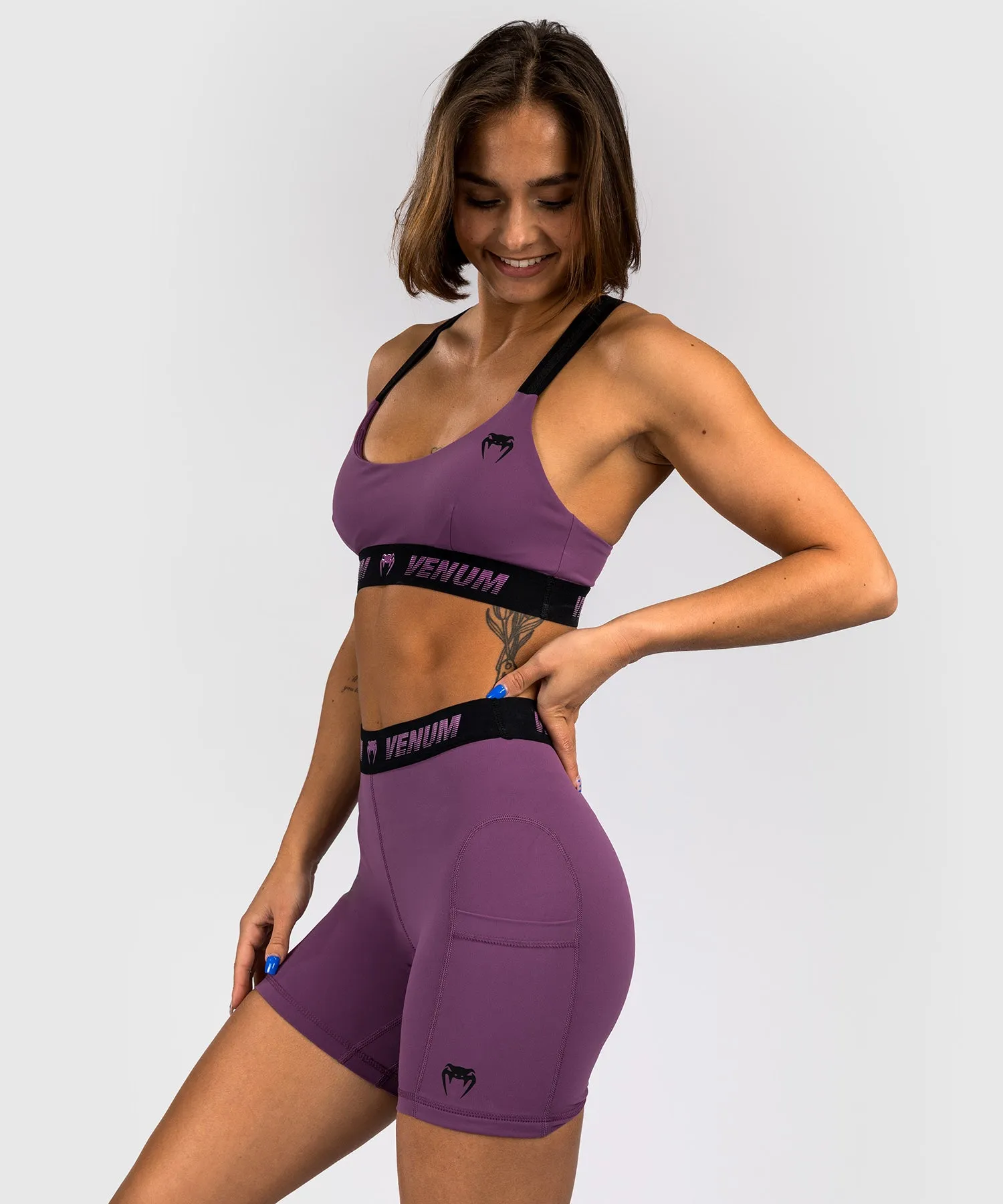 Venum Elevate Dames Lange Vale Tudo Short - Dusky Orchid