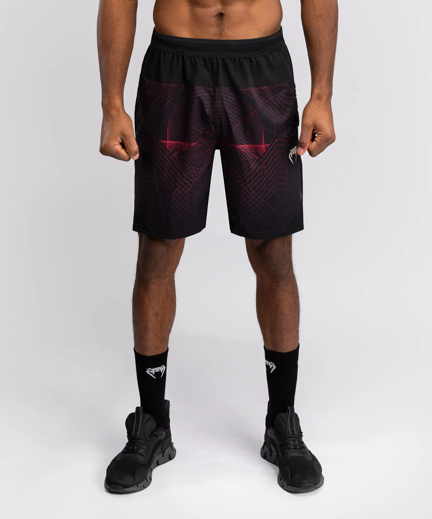 Venum G-Fit Air Pantaloni da Allenamento Uomo - Nero Profondo/Rosso Fuoco