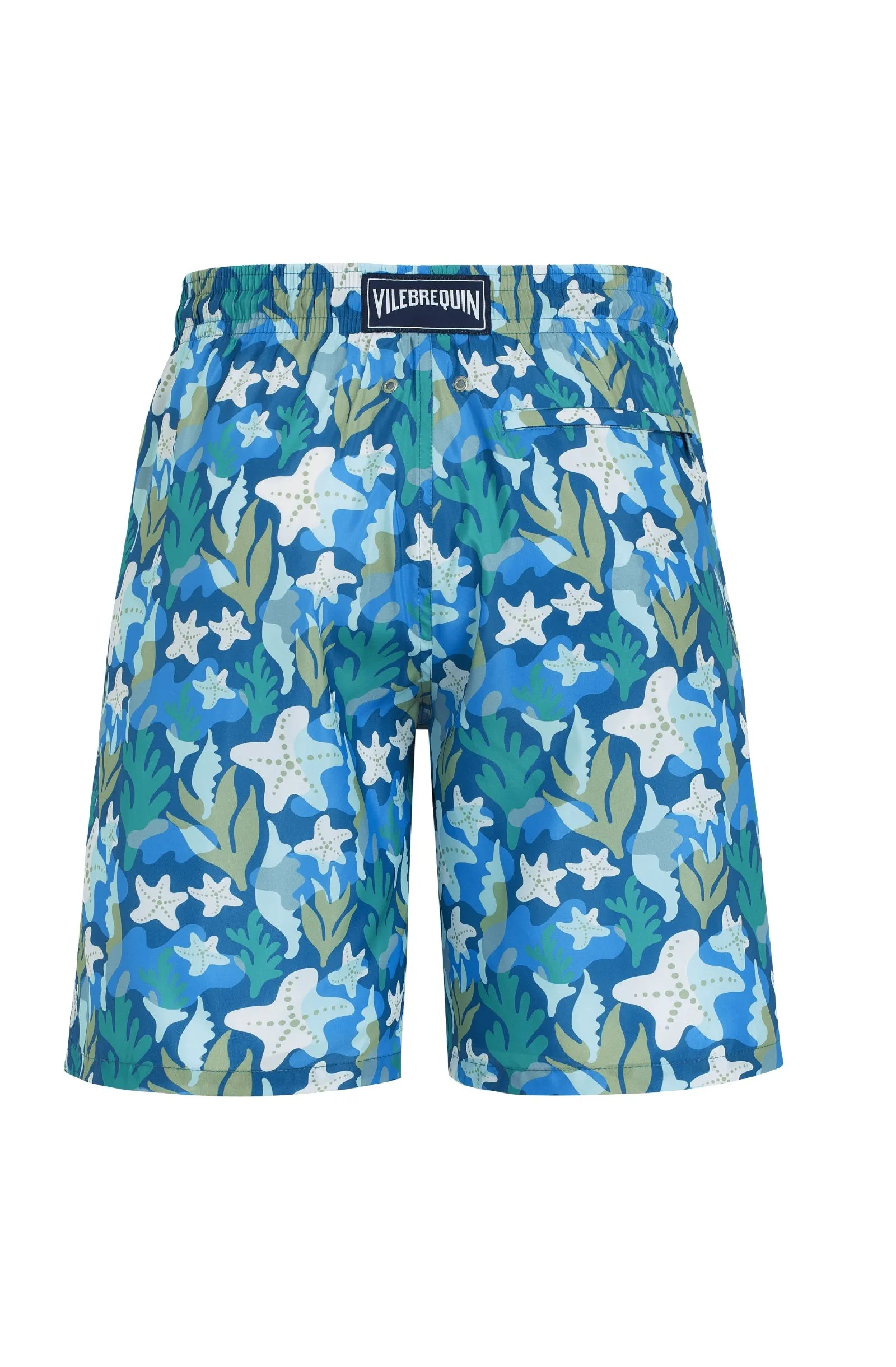 VILEBREQUIN Men Long Swim Shorts Camo Seaweed