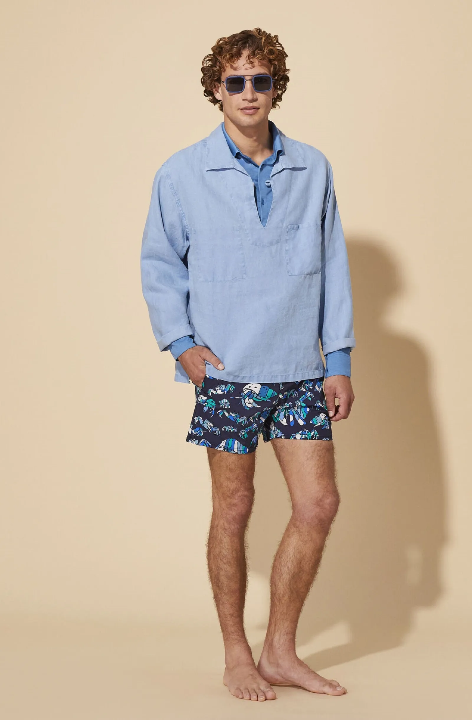 VILEBREQUIN Men Stretch Swim Shorts Hermit Crabs