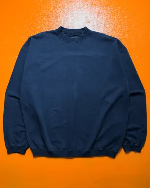 Washed Navy Basic Light Jumper / Sweatshirt (L~XL)