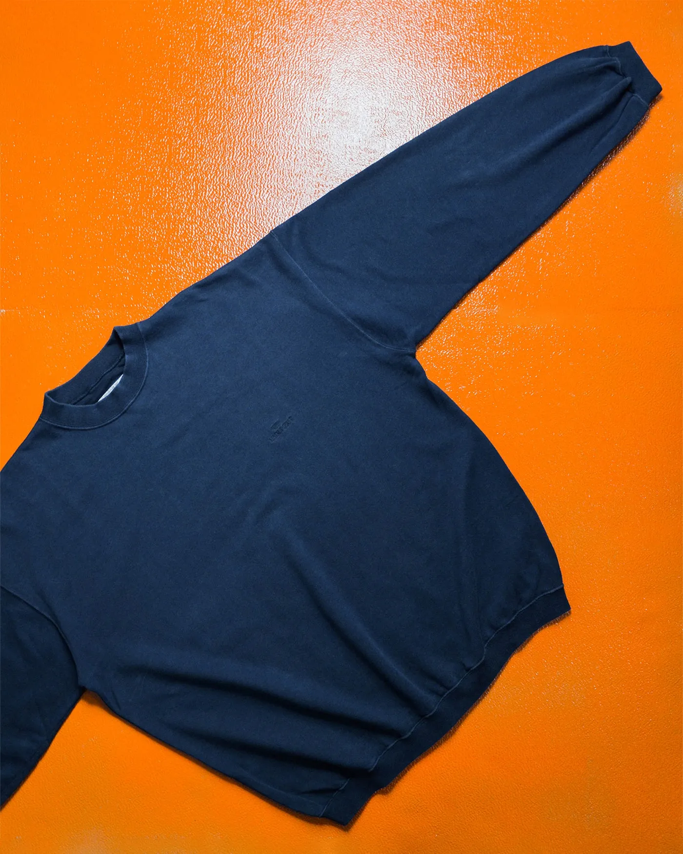 Washed Navy Basic Light Jumper / Sweatshirt (L~XL)