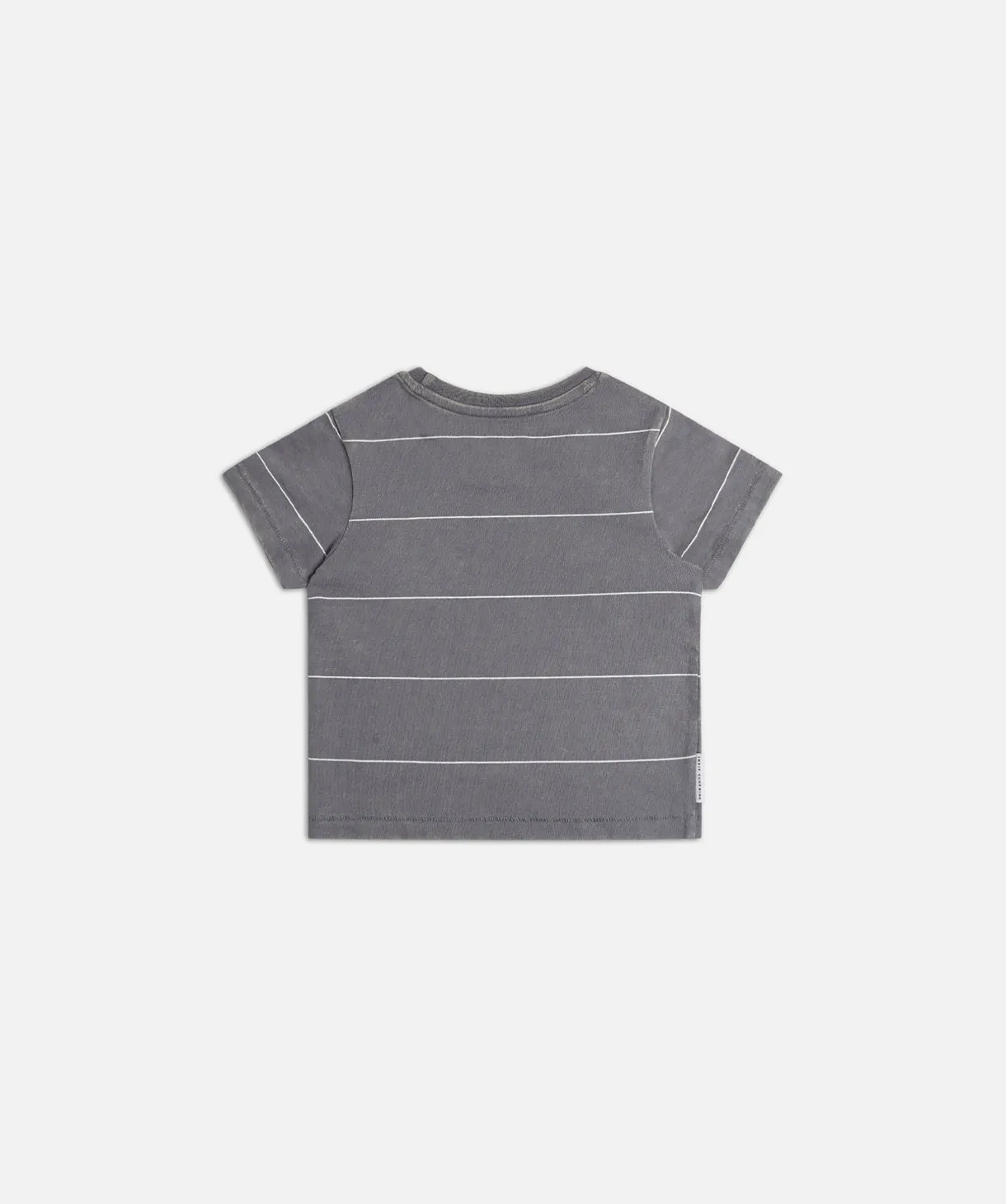 Washed Stripe Marcoola Tee - Navy