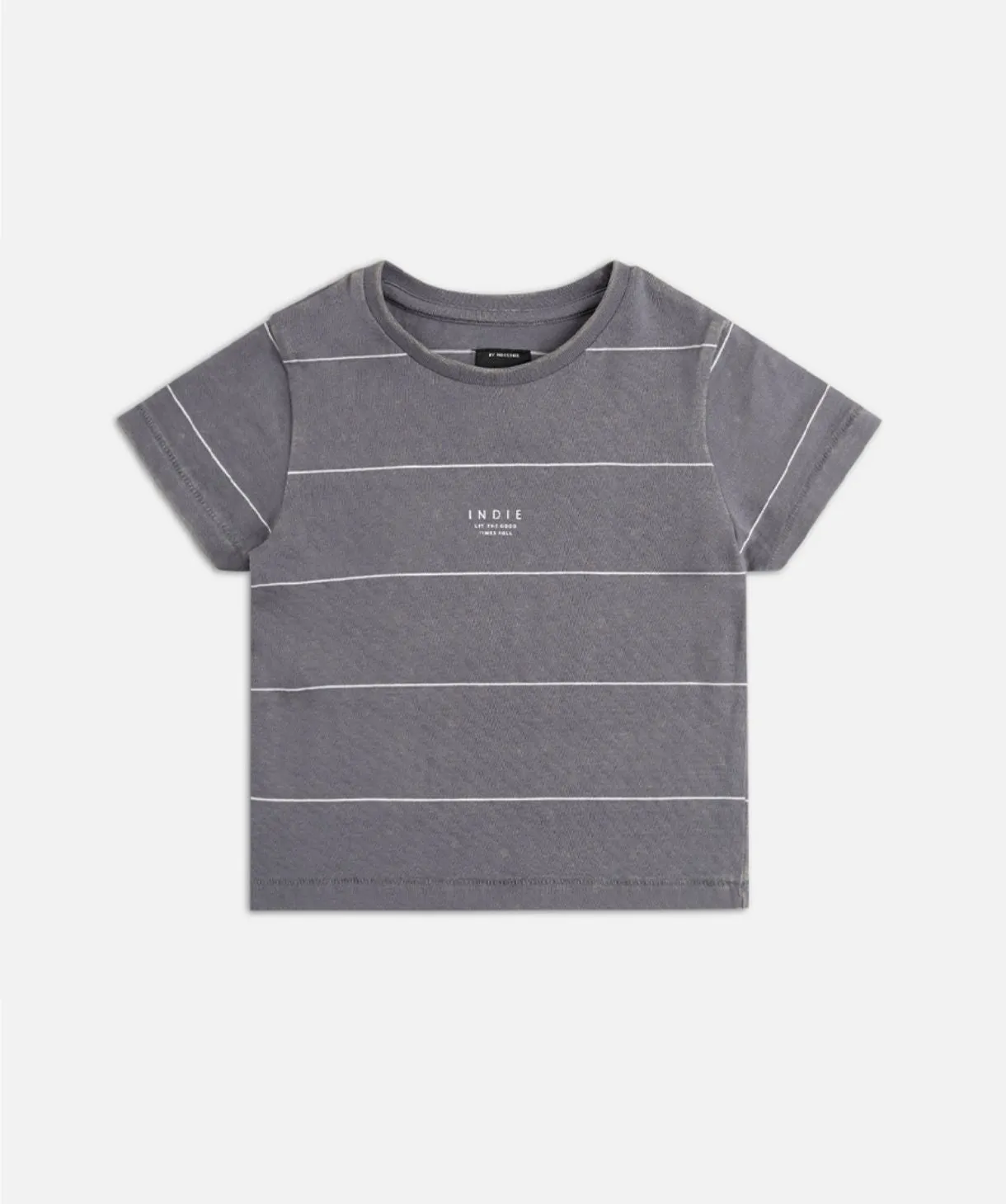 Washed Stripe Marcoola Tee - Navy