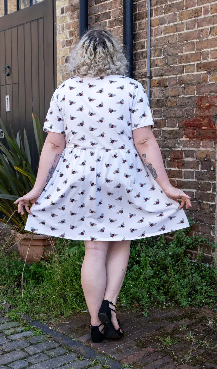 White Bee Oversized Smock Dress