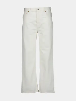 White Straight Fit Jeans