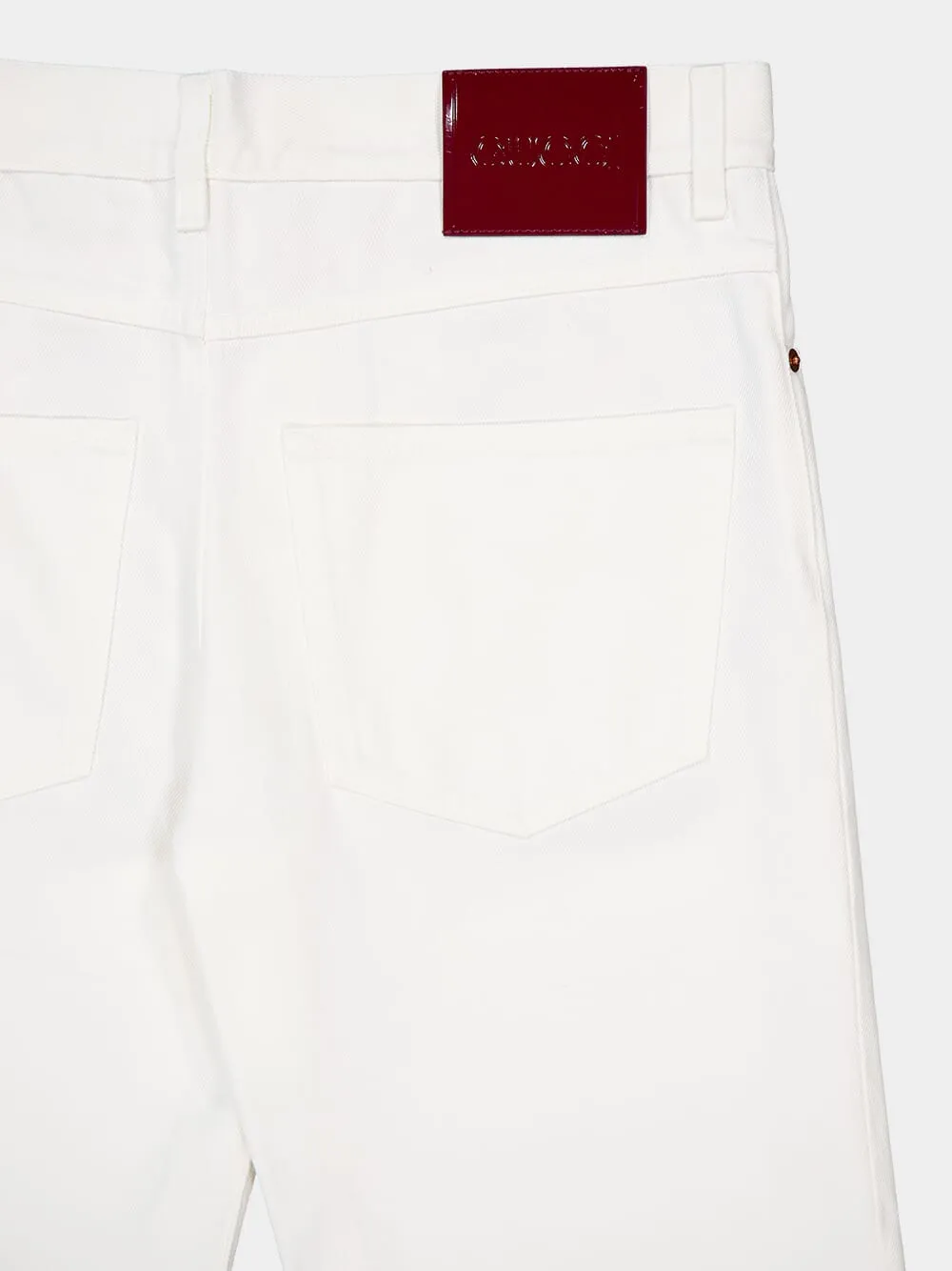 White Straight Fit Jeans
