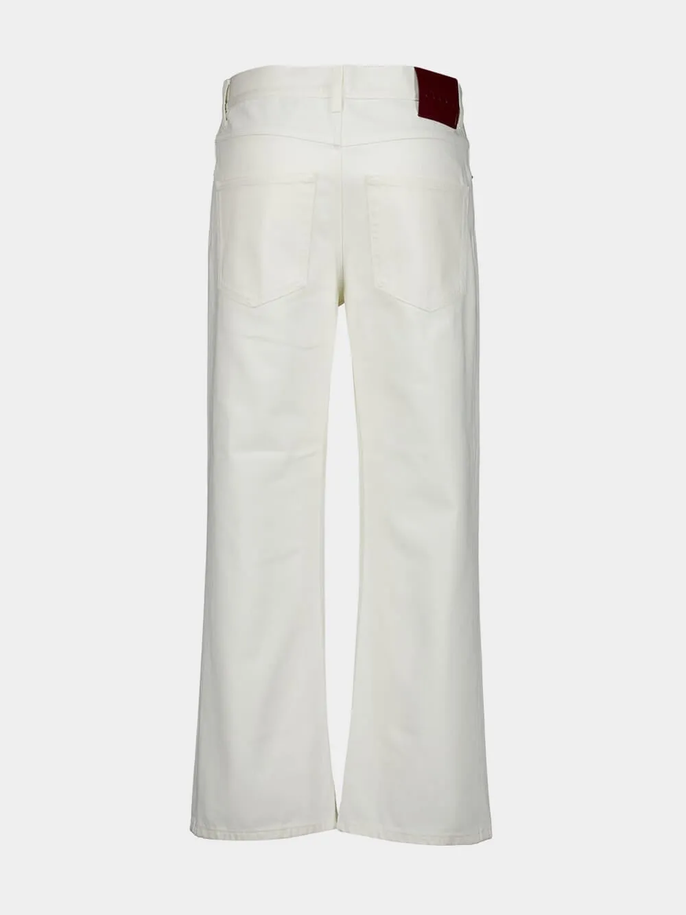 White Straight Fit Jeans