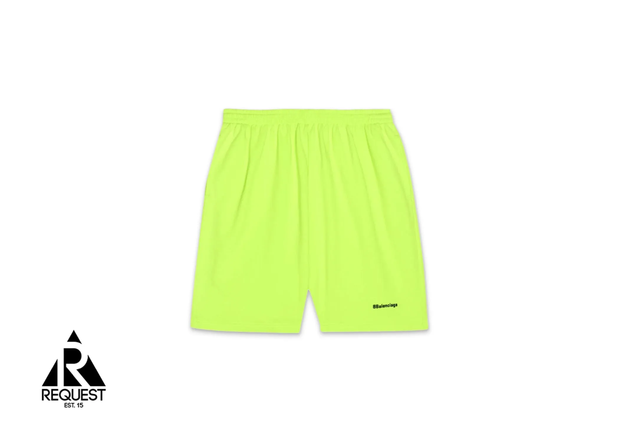 Wide-Leg Logo-Embroidered Cotton Shorts "Fluo Yellow" (DOOR BUSTER)
