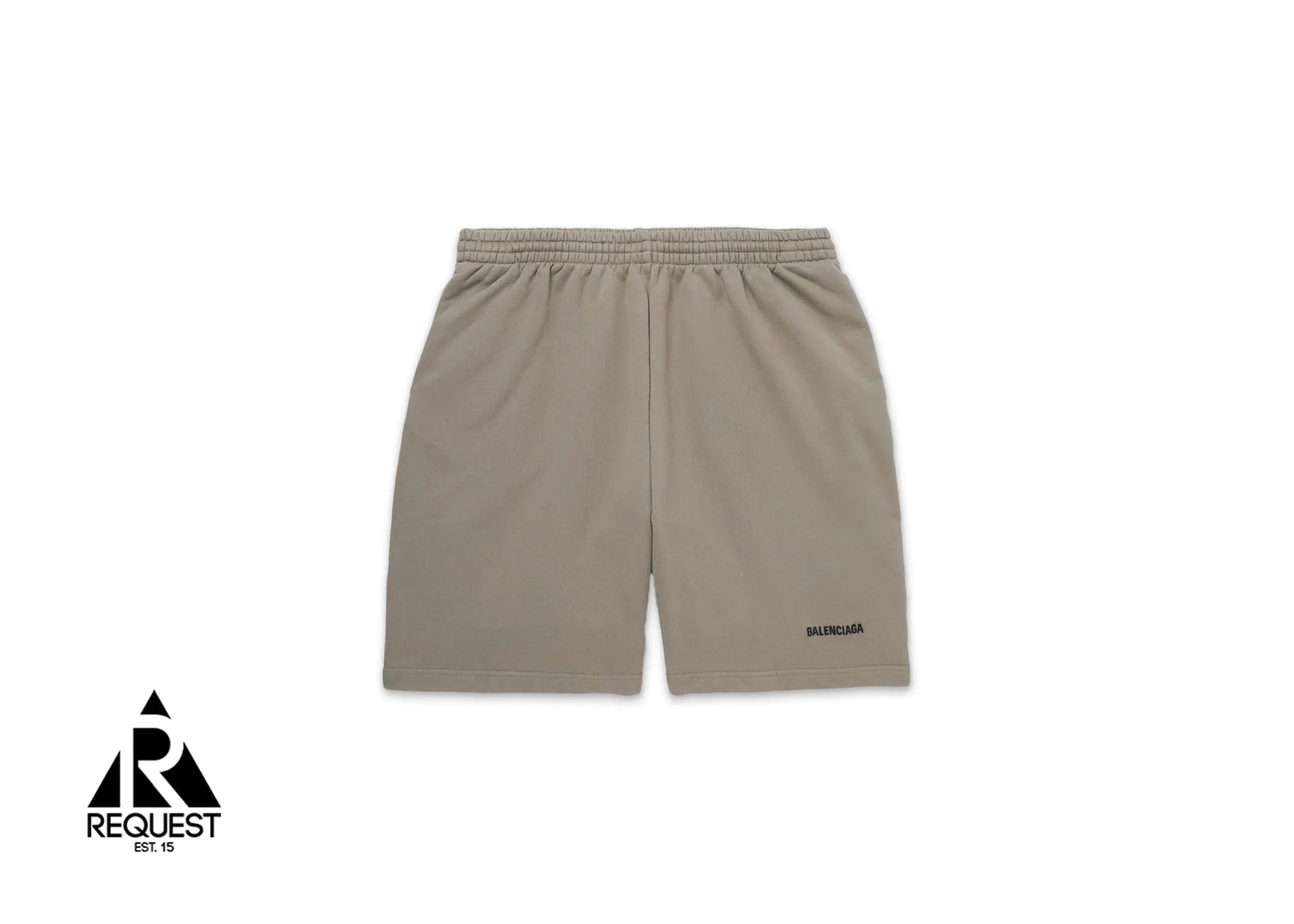 Wide-Leg Logo-Embroidered Cotton Shorts "Taupe/Black" (DOOR BUSTER)