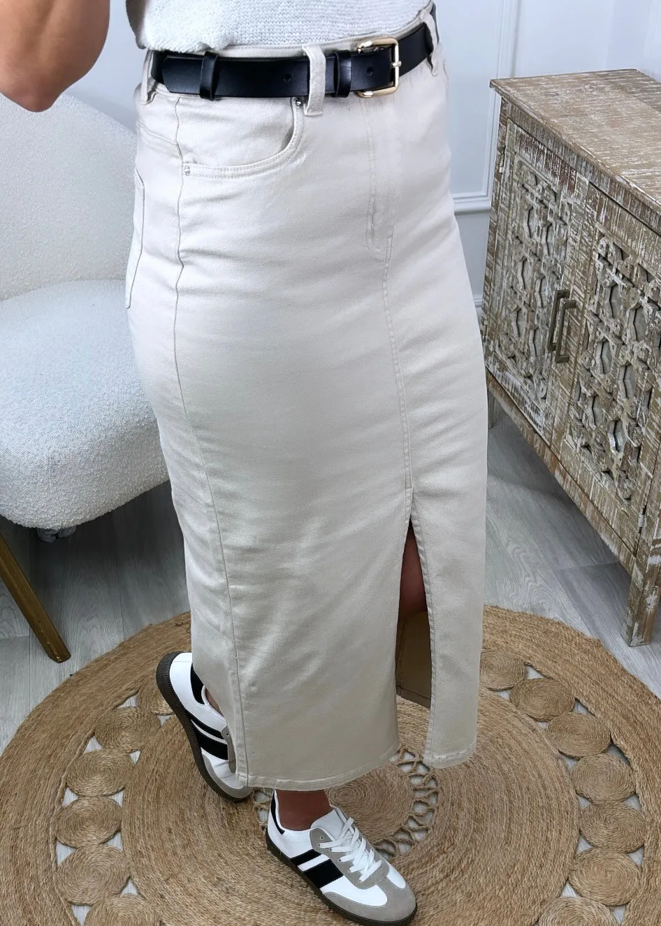 Wilma Black Leather Jeans Belt