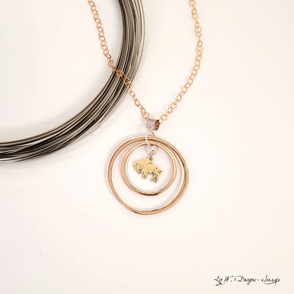 Winner's Circle on Bronze Chain - Necklace