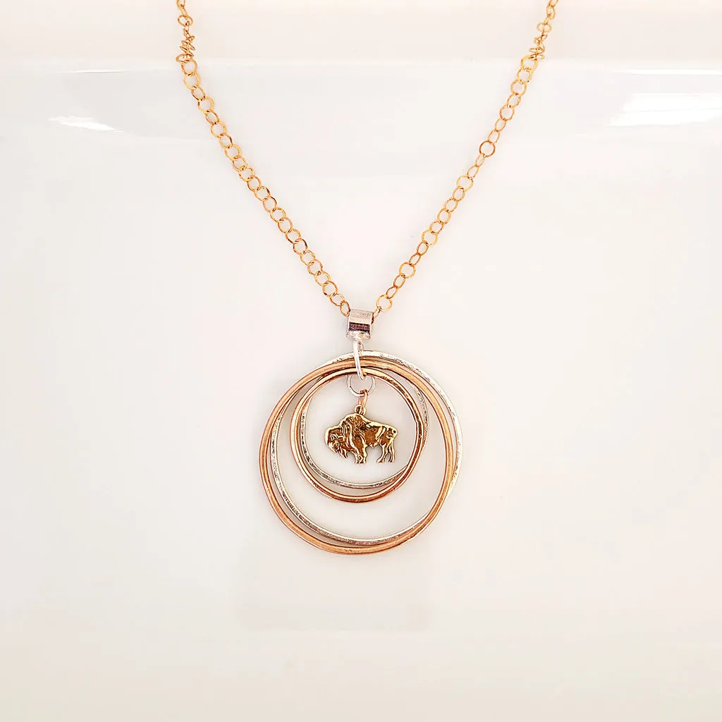Winner's Circle on Bronze Chain - Necklace