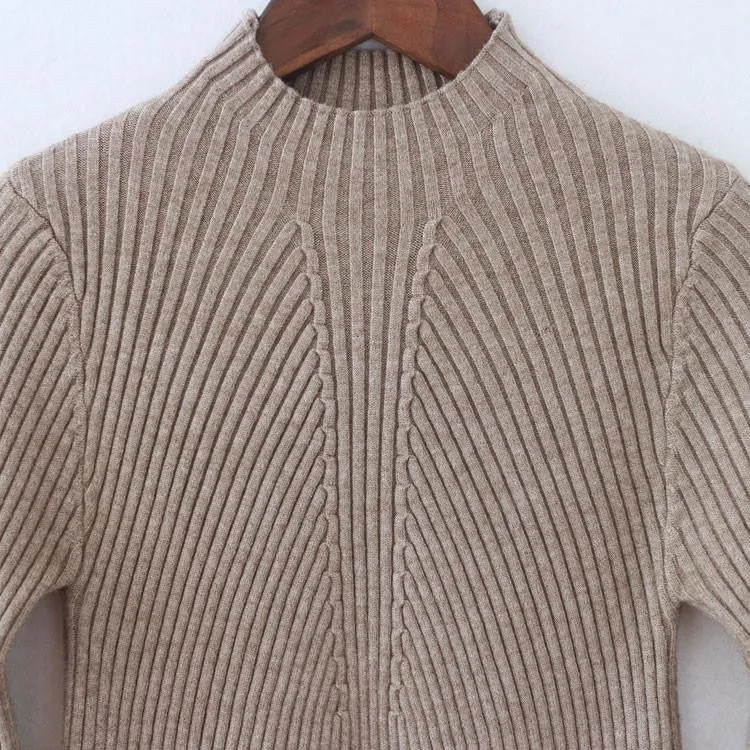 Women Winter Dresses Black Red Warm Sweater Dress Turtleneck Long Sleeve Skinny Split Pencil Knitted Office Dress