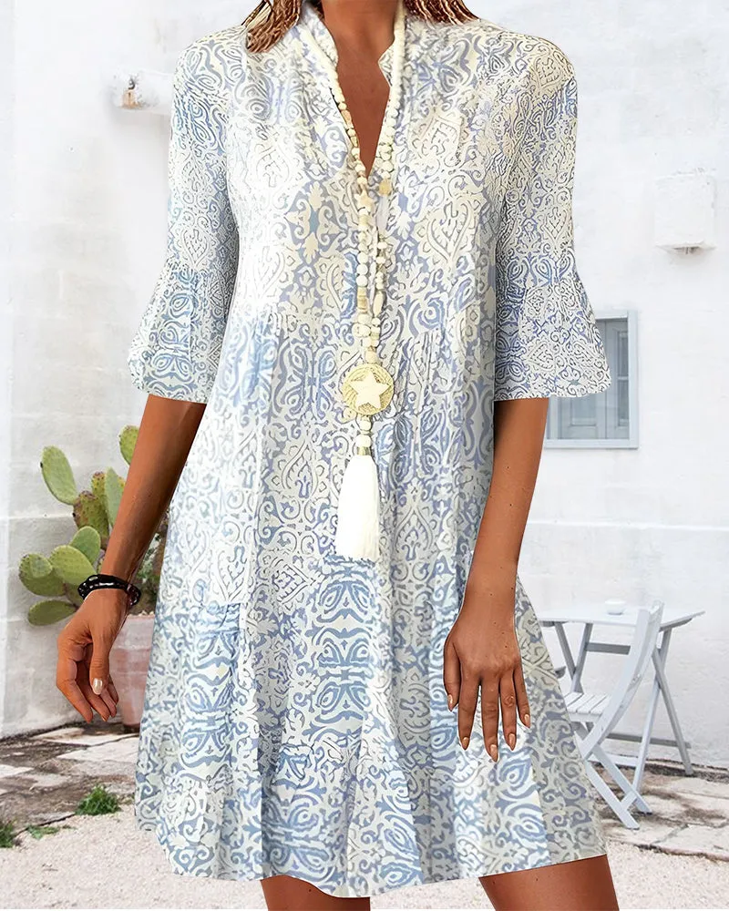 Women's Elegant Print Dress – Stylish Design, Flattering Fit, Perfect for Any Occasion