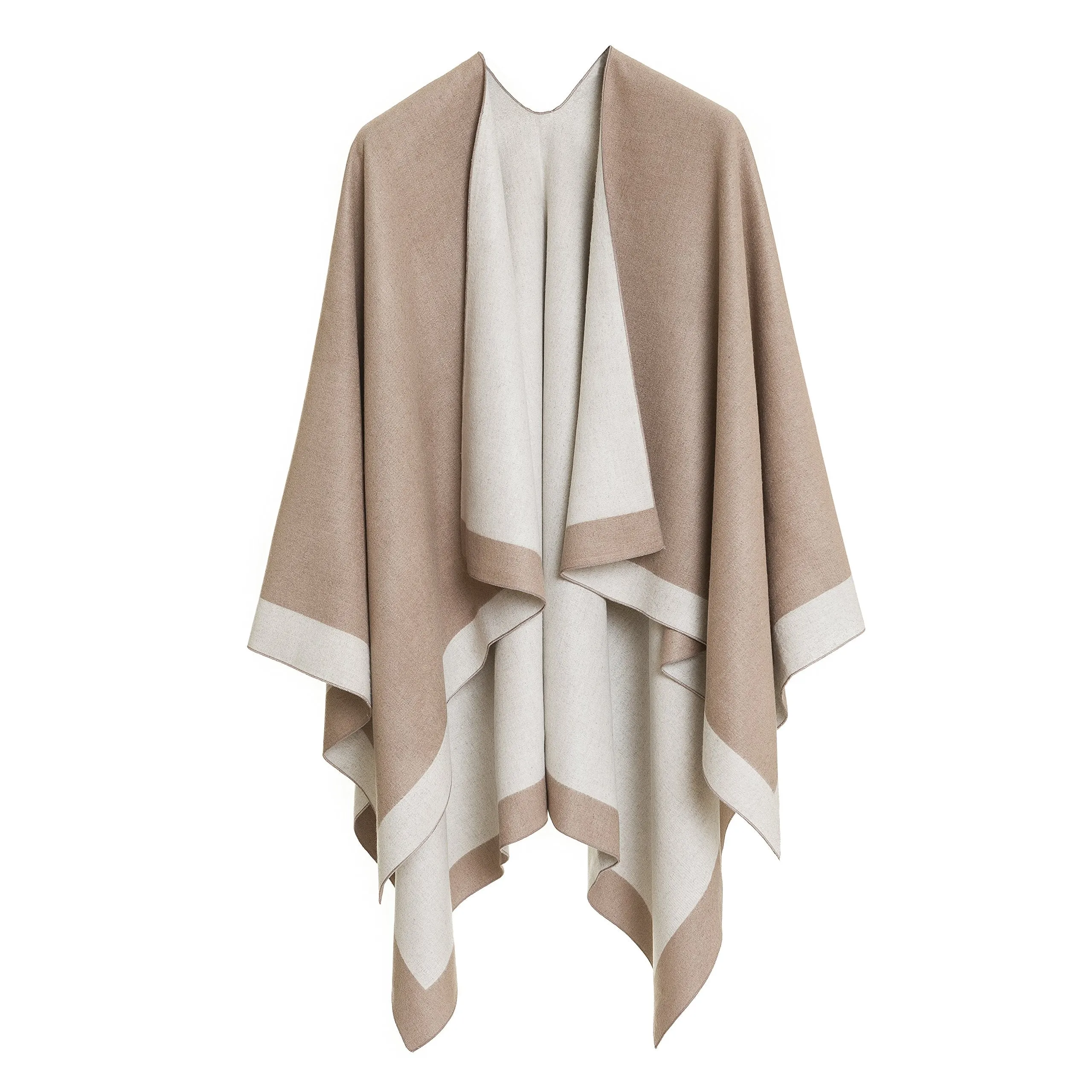 Women's Shawl Wrap Poncho Ruana Cape Cardigan Sweater Open Front