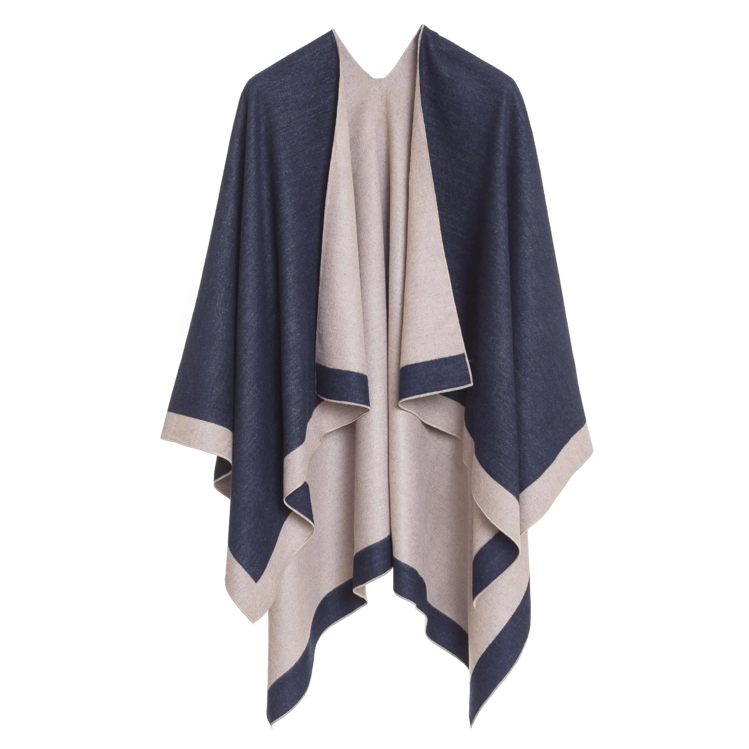 Women's Shawl Wrap Poncho Ruana Cape Cardigan Sweater Open Front